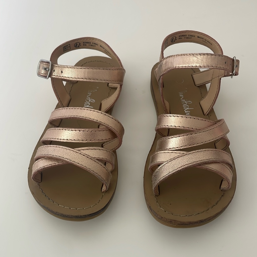 Mini Boden Gold Strappy Sandals (Size 11.5/Uk 29)